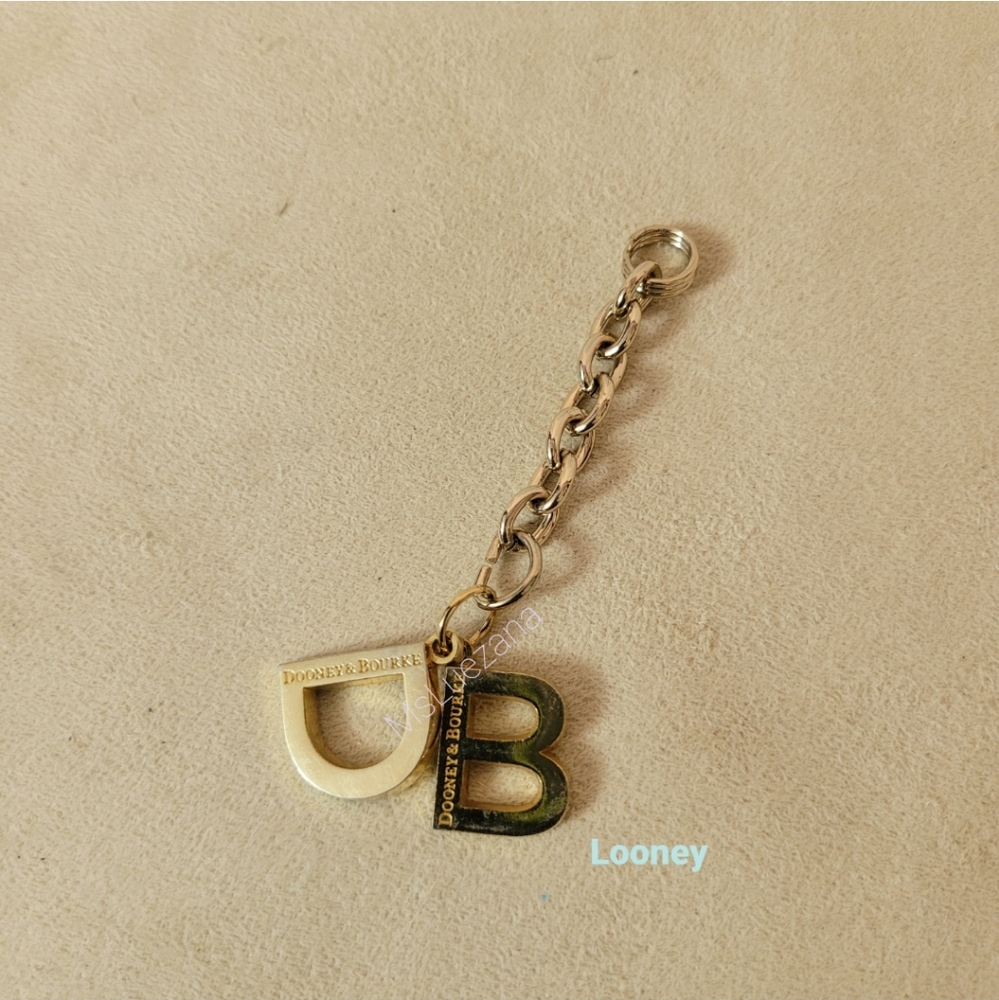 Dooney Bourke Goldtone D B Hanging Charm